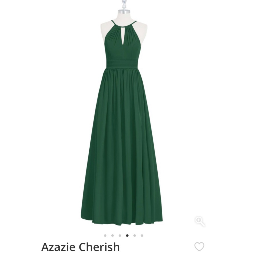 Azazie Cherish Dress in Dark Green